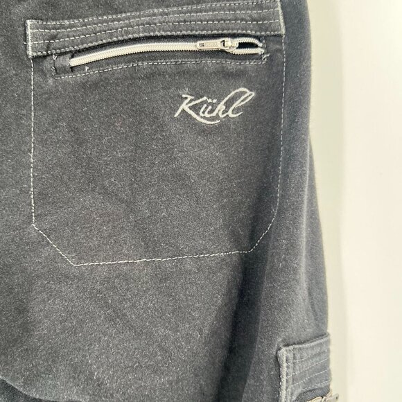 KUHL 2 Dark Gray Cotton Blend Pants Zipper Pockets Stretch‎ Hiking Cargo Slim - Picture 3 of 10